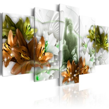 Canvas 5 luik schilderij boeddha 36 240 x 112 cm 0035