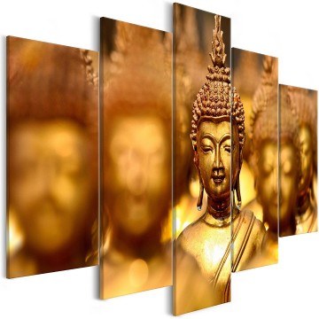 Canvas 5 luik schilderij boeddha 7 240 x 112 cm h b 0099 b n