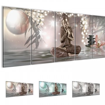 Canvas 5 luik schilderij boeddha asia1 220 x 80 cm 503455