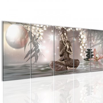 Canvas 5 luik schilderij boeddha asia2 220 x 80 cm 503455