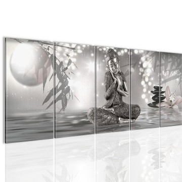 Canvas 5 luik schilderij boeddha asia4 220 x 80 cm 503455 0