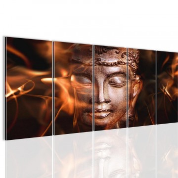 Canvas 5 luik schilderij boeddha1 220 x 80 cm 502455