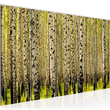 Canvas 5 luik schilderij bos berken 1 220 x 80 cm 024855a ama