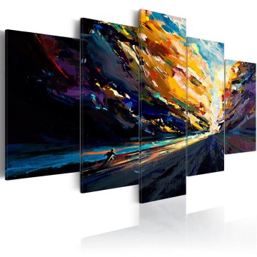 Canvas 5 luik schilderij bunt 10 240 x 112 cm cc 0021 bm