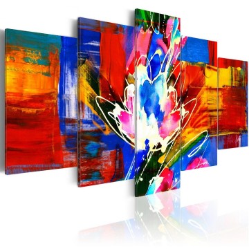 Canvas 5 luik schilderij bunt 4 240 x 112 cm ab 0033 bm