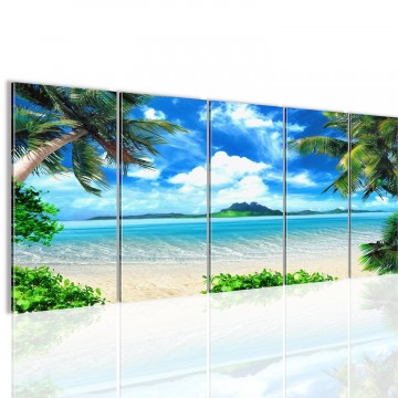 Canvas 5 luik schilderij caribbean1 220 x 80 cm 603312