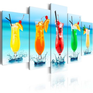 Canvas 5 luik schilderij cocktails 3 240 x 112 cm 030106  12 