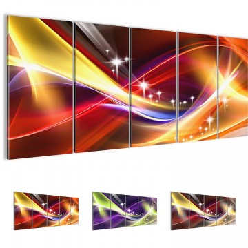Canvas 5 luik schilderij colourful1 220 x 80 cm 401255