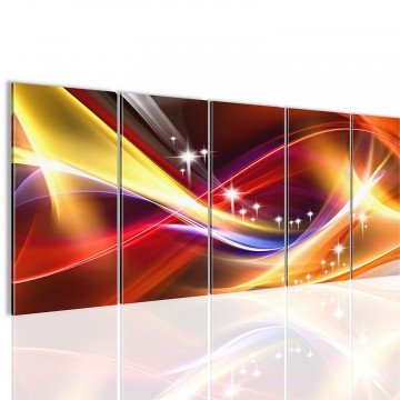 Canvas 5 luik schilderij colourful2 220 x 80 cm 401255