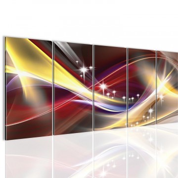 Canvas 5 luik schilderij colourful4 220 x 80 cm 401255