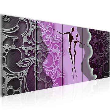 Canvas 5 luik schilderij dancing2 220 x 80 cm 301555 0