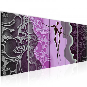 Canvas 5 luik schilderij dancing2 220 x 80 cm 301555