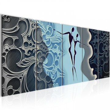 Canvas 5 luik schilderij dancing3 220 x 80 cm 301555
