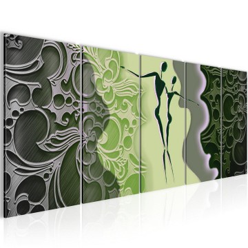 Canvas 5 luik schilderij dancing4 220 x 80 cm 301555 0