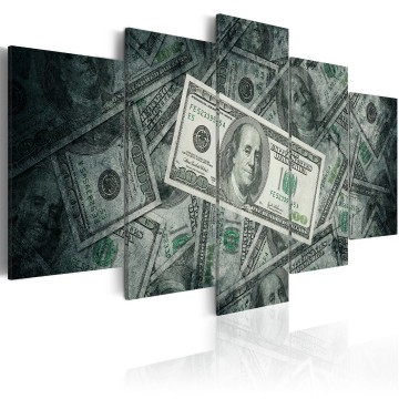 Canvas 5 luik schilderij dollar 1 240 x 112 cm 030106 9