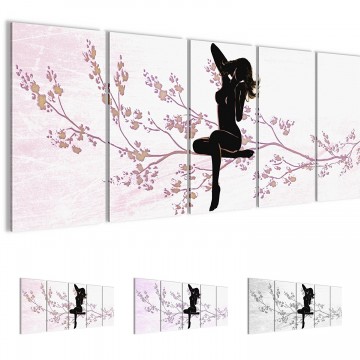 Canvas 5 luik schilderij erotic abstract1 220 x 80 cm 300755