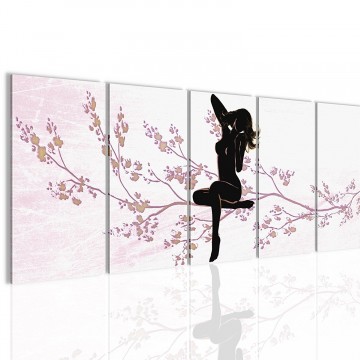 Canvas 5 luik schilderij erotic abstract2 220 x 80 cm 300755