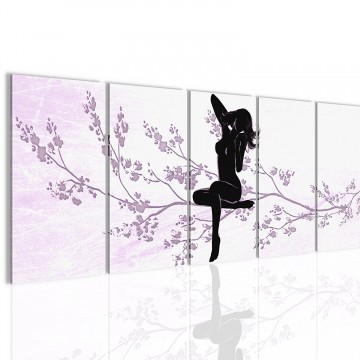 Canvas 5 luik schilderij erotic abstract3 220 x 80 cm 300755