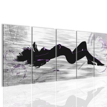 Canvas 5 luik schilderij erotic girl2 220 x 80 cm 300312 0