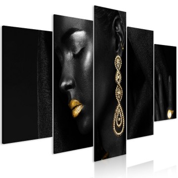 Canvas 5 luik schilderij face gezicht  240 x 112 cm h b 0126 b m