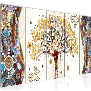 Canvas 5 luik schilderij gustav klimt 1 220 x 80 cm 004655