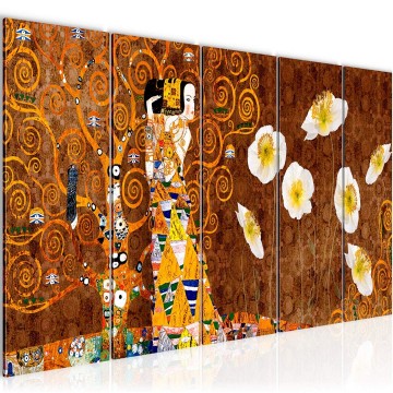 Canvas 5 luik schilderij gustav klimt 10 220 x 80 cm 021455 ama