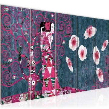 Canvas 5 luik schilderij gustav klimt 11 220 x 80 cm 021455 ama