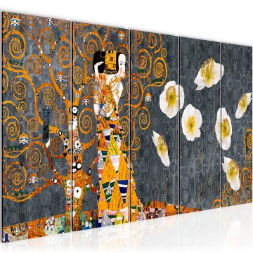 Canvas 5 luik schilderij gustav klimt 12 220 x 80 cm 021455 ama