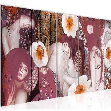 Canvas 5 luik schilderij gustav klimt 17 220 x 80 cm 018555