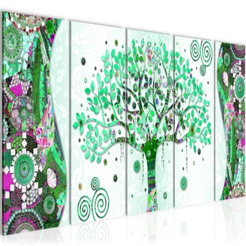 Canvas 5 luik schilderij gustav klimt 2 220 x 80 cm 004655