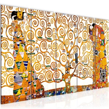 Canvas 5 luik schilderij gustav klimt 22 220 x 80 cm 700055