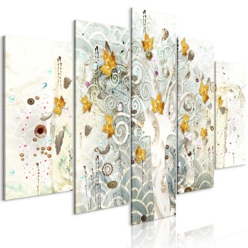 Canvas 5 luik schilderij gustav klimt 3 240 x 112 cm 0043 b mjpg 1