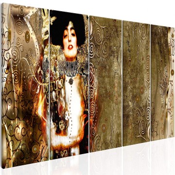 Canvas 5 luik schilderij gustav klimt 3 240 x 90 cm l a 0010 b m 0
