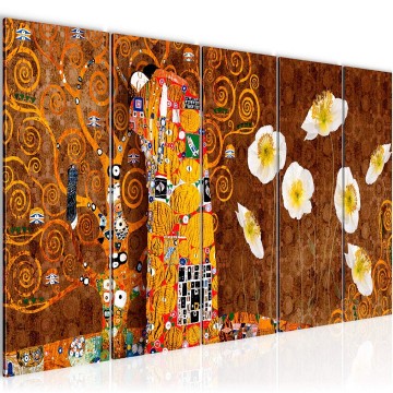 Canvas 5 luik schilderij gustav klimt 4 220 x 80 cm 021555a ama