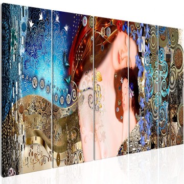 Canvas 5 luik schilderij gustav klimt 4 240 x 90 cm l a 0010 b m