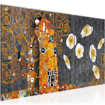 Canvas 5 luik schilderij gustav klimt 6 220 x 80 cm 021555a ama