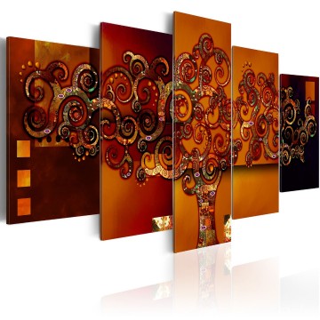 Canvas 5 luik schilderij gustav klimt 7 240 x 112 cm 051478