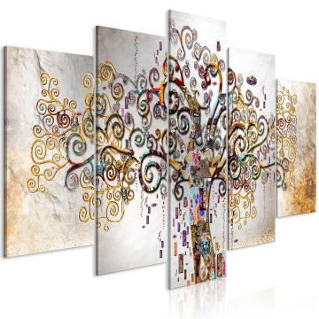 Canvas 5 luik schilderij gustav klimt 9 240 x 112 cm  l a 0055 b m