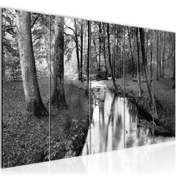 Canvas 5 luik schilderij herfstbos 3 220 x 80 cm 602355