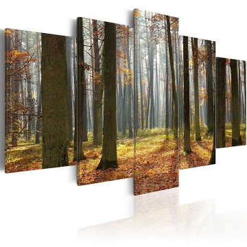 Canvas 5 luik schilderij herfstbos 4 240 x 112 cm 030212  43