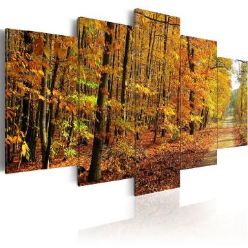 Canvas 5 luik schilderij herfstbos 5 240 x 112 cm 030212  55 