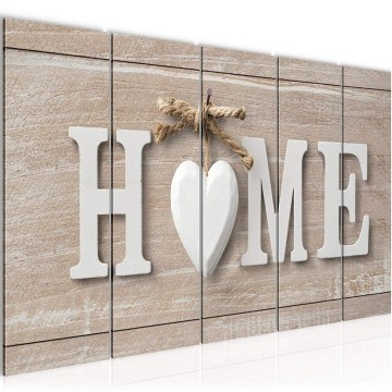 Canvas 5 luik schilderij home 10 220 x 80 cm 014755