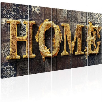 Canvas 5 luik schilderij home 2 240 x 90 cm m a 0728 b n 