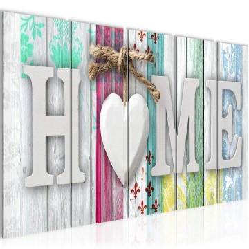 Canvas 5 luik schilderij home 4 220 x 80 cm 503355