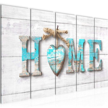 Canvas 5 luik schilderij home 9 220 x 80 cm 014855