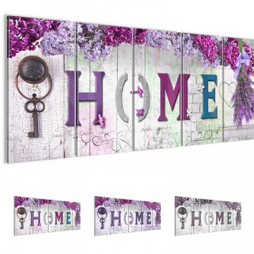 Canvas 5 luik schilderij home1 220 x 80 cm 503612
