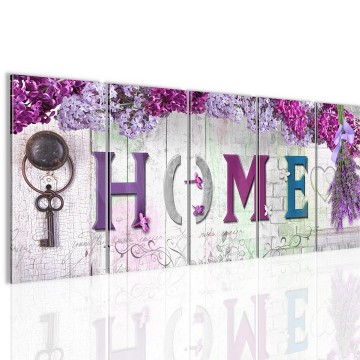 Canvas 5 luik schilderij home2 220 x 80 cm 503612 0