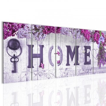 Canvas 5 luik schilderij home3 220 x 80 cm 503612