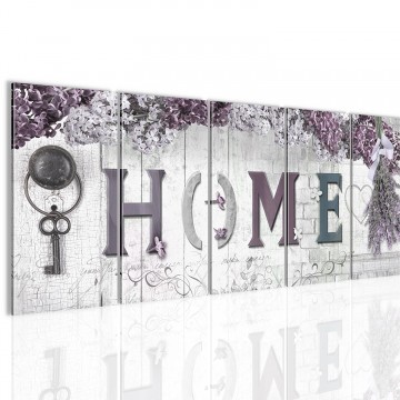 Canvas 5 luik schilderij home4 220 x 80 cm 503612
