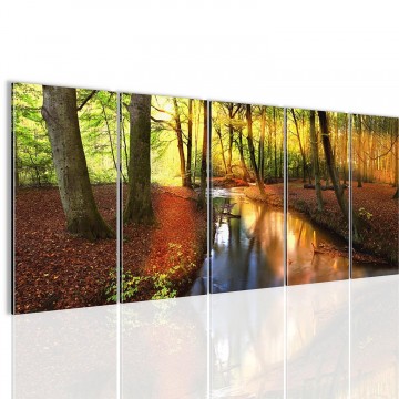 Canvas 5 luik schilderij impressive nature 220 x 80 cm 602355
